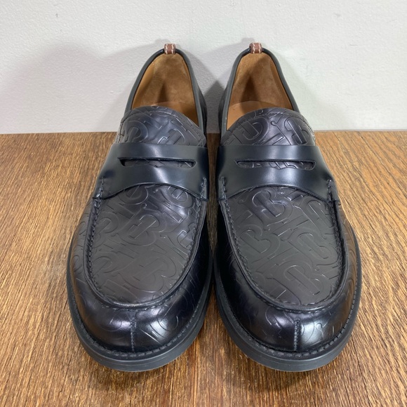 Burberry Emile Embossed Black Leather Loafer Size EU 40 Men’s US 7 Womens 10 - Picture 3 of 15